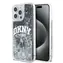 DKNY Liquid Glitter Arch Logo Rückseite für Apple iPhone 15 Pro Max Schwarz