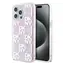 DKNY Liquid Glitter Checkered Pattern Backcover für Apple iPhone 15 Pro Max rosa