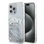 DKNY Liquid Glitter Arch Logo Rückseite für Apple iPhone 15 Pro Max, transparent