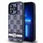 DKNY PU-Leder-Rückseite mit Karomuster und Streifen für Apple iPhone 15 Pro Max blau