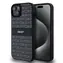 DKNY PU-Leder-Rückseite mit Ton-in-Ton-Streifenmuster für Apple iPhone 15 PLUS, Schwarz