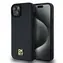 DKNY PU Leder Repeat Pattern Stack Logo Magsafe Back Cover für Apple iPhone 15 PLUS Schwarz