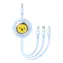 Baseus Cute & Leistungsstarkes Lade-USB-A-Kabel 3in1 1,1 m blau / 1x USB-C (M) / 1x microUSB (M) / 1x Lightning (M) 