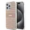 DKNY PC/TPU Repeat Pattern Tonal Stripe Magsafe Back Cover für Apple iPhone 15 Pro Max Pink