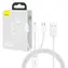 Baseus P10320105221-00 USB-Kabel 3 in 1 1 m weiß / 1x USB-C / 1x microUSB / 1x Lightning