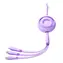 Joyroom S-A40 Ladekabel 3in1 USB-A (M) - USB-C + MicroUSB + Lightning (M) 3,5A 1m Lila