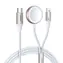 Joyroom S-IW012 Kabel 2in1 USB-C (M) - Lightnig (M) + magnetisches Ladegerät 1,5 m weiß 