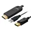 PremiumCord HDMI 2.0-zu-DisplayPort 1.2-Kabel für 4K@60Hz-Auflösung, 2 m