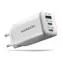 Axagon ACU-DPQ65W weiß / GaN-Netzladegerät / 1x USB-A / 2x USB-C / 65W