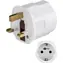 Goobay Reiseadapter für UK-Steckdose und Geräte mit Tschechisch Stecker und Erdungsstift weiß
