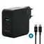Mobilis Wandladegerät 100W schwarz / 2x USB-C / 1x USB-A / USB-C - USB-C Ladekabel