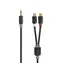 Nedis Stereo-Audiokabel Klinke 3,5 mm (M) - 2x Cinch (F) 0,20 m schwarz