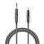 Nedis Stereo-Audiokabel 6,35 mm Klinke (M) - 3,5 mm Klinke (M) 3,00 m Dunkelgrau
