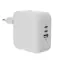 Targus HyperJuice 70W weiß / Wandladegerät / 2x USB-C / 1x USB-A / QC 3.0 / PD 3.0