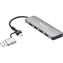 Sandberg Hub Silber / USB-C/A auf 4 x USB 3.0 