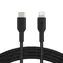 Belkin BOOST CHARGE Kabel, geflochten, USB-C auf Lightning, schwarz / 1 m 