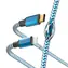 HAMA MFi USB-C Lightning-Kabel, reflektierend, für Apple, blau / 1,5 m