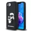 Karl Lagerfeld 3D Gummi-Rückseite mit Karl und Choupette für iPhone 16e/17e, Schwarz