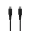 FIXED kurzes Lade- und Datenkabel aus Flüssigsilikon mit USB-C/USB-C-Anschlüssen und PD-Unterstützung, 0,3 m, USB 2.0, 60 W, schwarz