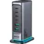 Joyroom JR-TCM02 Multiport-Ladegerät, grau / Desktop-Ladegerät / 4X USB-C + 2x USB-A / 65 W / LED