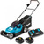 Makita DLM432PT2 / Akku-Rasenmäher / 18V / 3600 U/min / Breite 43 cm / Korb 50 l / 2x 5Ah Akkus