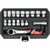 YATO YT-38653 / Set aus 3/8" und 1/2" Stecknuss-Nutmuttern mit Gole 17-tlg