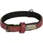 Flamingo Binti Lederhalsband mit Neopren rot XS