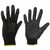 SIXTOL GLOVE PE-PU 11 schwarz / Arbeitshandschuhe aus halb in Polyurethan getauchtem Polyester / Größe 11