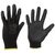 SIXTOL HANDSCHUHE PE-PU 11 schwarz Größe 11" / Arbeitshandschuhe aus Polyester, halb mit PU beschichtet / 6 Paar 