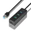 Axagon HUE-S2BL, 4X USB 5Gbps LADE-Hub, Micro-USB-Stromanschluss, USB-A-Kabel 120 cm