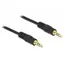DeLock Kabel Stereo Klinke 3,5 mm 3 Pin Stecker > Stecker / 3Pin / 0,5m / Schwarz