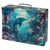 BAAGL Faltbarer Schulkoffer Delfin mit Beschlägen / 32,5 x 10,5 x 26 cm
