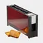 Ritter Volcano 5 rot / Toaster / 950 W / 2 Toasts / extra weite Öffnung / Erhitzen / Auftauen / Glas