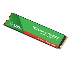 WD Green SN3000 500 GB / SSD / M.2 2280 / PCIe Gen4 x4 / Lesen: 5000 MB/s / Schreiben: 4100 MB/s / 3 Jahre