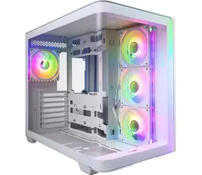 Fortron FSP M580-WA weiß / Gehäuse / Midi-Tower / ATX ohne Netzteil / 4X ARGB / transparente Seitenwand