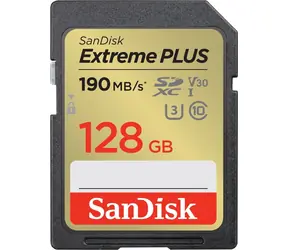 SanDisk Extreme PLUS / SDXC-Speicherkarte / 128 GB / UHS-I U3 / Klasse 10