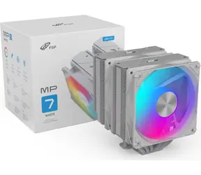FSP MP7-WA Dual weiß / CPU-Kühler / 2× 120 mm / 1800 U/min / PWM / ARGB / für Intel & AMD