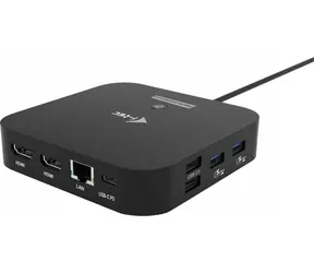 i-TEC USB-C Dual-HDMI-Dockingstation (ohne Netzteil) / Dockingstation / Stromversorgung 100 W / 2x HDMI 4K/60 Hz / 6x USB