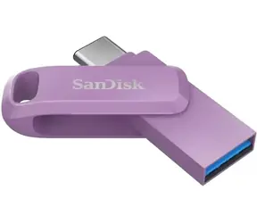 SanDisk Ultra Dual Drive Go 256 GB lila / Flash-Speicher / USB-A + USB-C / Lesegeschwindigkeit bis zu 400 MB/s