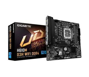 GIGABYTE H610M D3H WIFI DDR4 / H610M / LGA 1700 / 2x DDR4 / 4X SATA III / Wi-Fi 5 / 1x GLAN / 2x M.2 / mATX