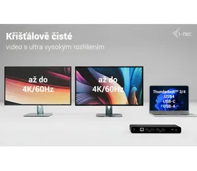 i-TEC Universal Dual 4K CADUA4KDOCKPDB100 / Dockingstation + Ladegerät 100W / 2x HDMI / 2x DisplayPort / 4K 60Hz