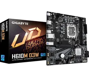 GIGABYTE H610M D3W / H610M / LGA 1700 / 2x DDR5 / 4X SATA III / 1x M.2 / 1x GLAN / mATX