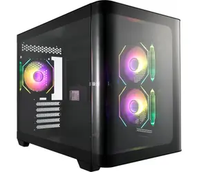 Fortron FSP S380-BA schwarz / PC-Gehäuse / Micro-ATX / ohne Netzteil / ARGB / transparente Seitenwand