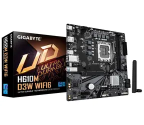 GIGABYTE H610M D3W WIFI6 / Motherboard / LGA 1700 / 2x DDR5 / 1x PCIEx16 / 1GLAN / Wi-Fi 6 / mATX
