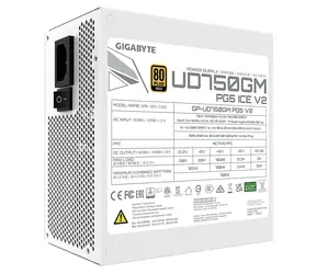 GIGABYTE UD750GM PG5 V2 ICE weiß / Netzteil / 750 W / ATX 3.1 / 80PLUS Gold / modular / 120-mm-Lüfter