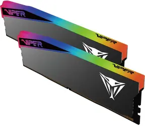 Patriot Viper Elite 5 Ultra RGB 64 GB (2x32 GB) 6000 MHz Schwarz / DIMM / DDR5 / CL28 / On-Die ECC / Ungepuffert