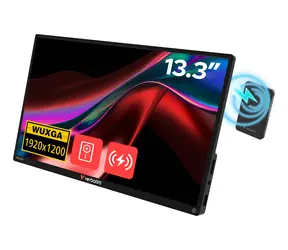 13,3" Verbatim 32087 schwarzer tragbarer Touchscreen-Monitor / IPS / WUXGA 1920×1200 / USB-C / Powerbank 5000 mAh