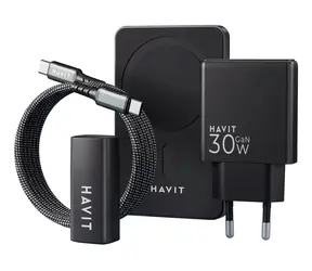 Havit Kit schwarz / Ladekit / 5000 mAh / 2x USB-A / 1x USB 3.0 / 2x USB-C