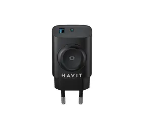 Havit UC132 schwarz / Ladeadapter / GaN / 2x USB-A / 4X USB-C / 22 W