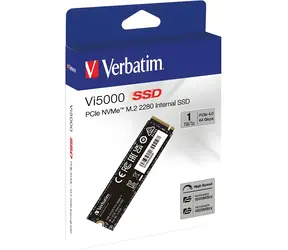 Verbatim Vi5000 1 TB / Interne SSD / M.2 2280 / PCI-E NVMe Gen4 x4 / R: 5000 MB/s / Schreiben: 4500 MB/s